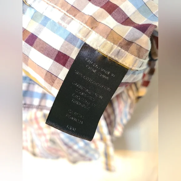 Checker Button Up Collared T-Shirt - Picture 5 of 5